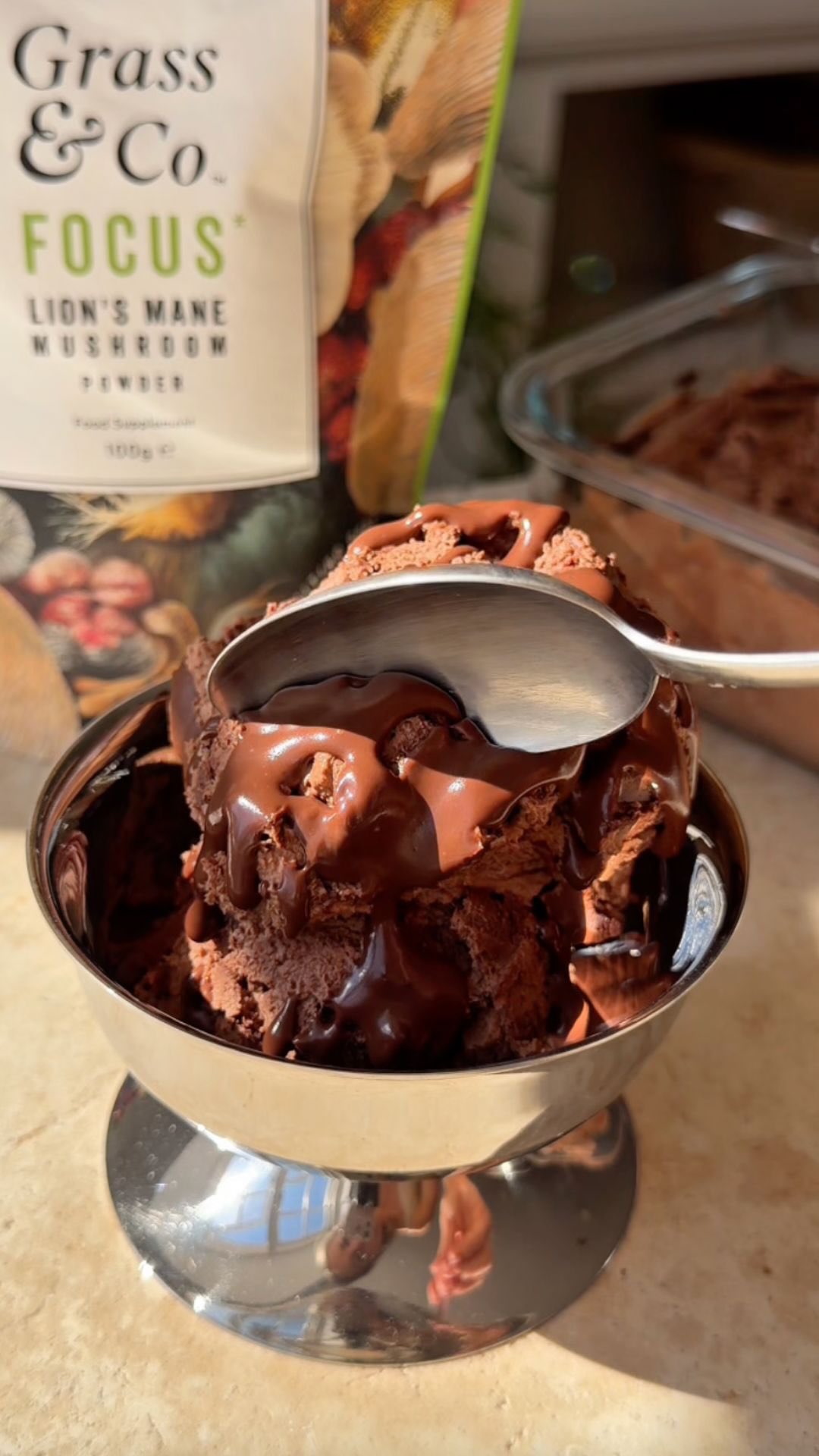 Double chocolate no-churn ice cream