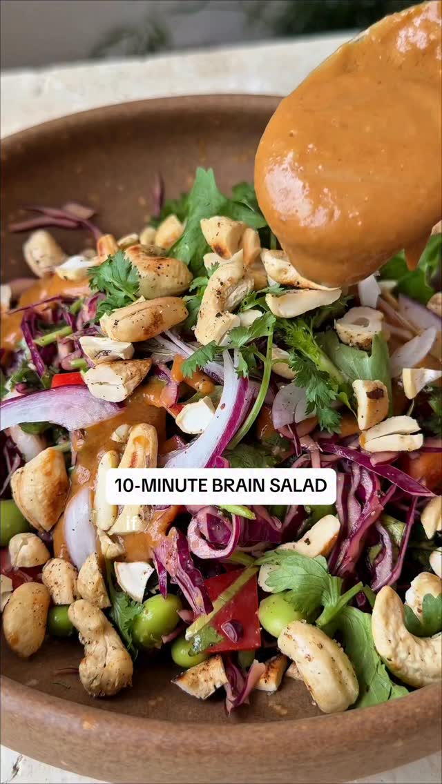Satay edamame chopped salad