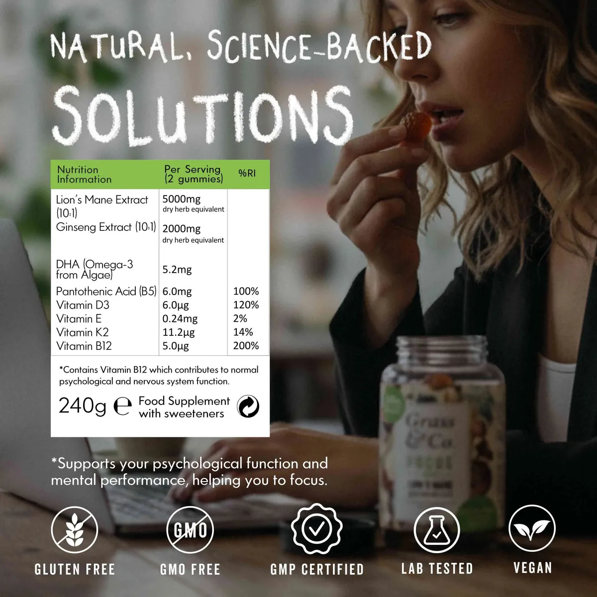FOCUS MAX | Lion's Mane Mushroom Gummies, image 8