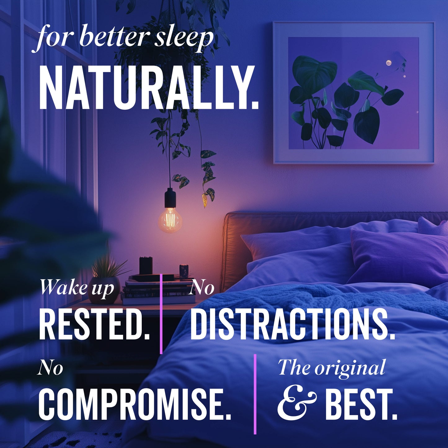 Image of a bed showing key benefits of dream capsules 