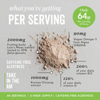 Annotated diagram of FOCUS powder and it's key benefits 
