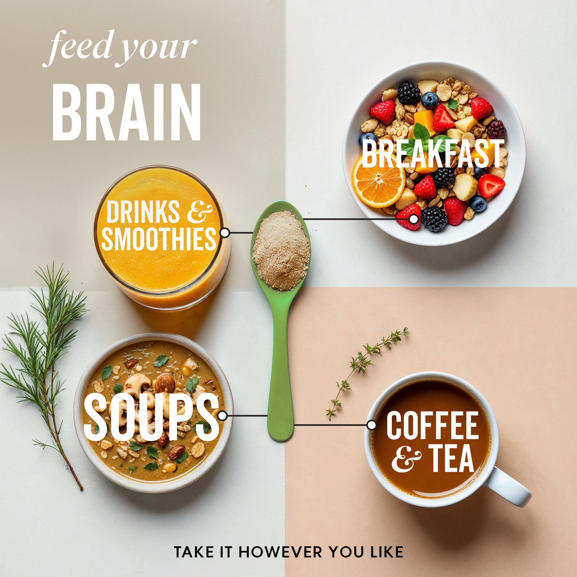 Images of the ways you can use FOCUS powder 