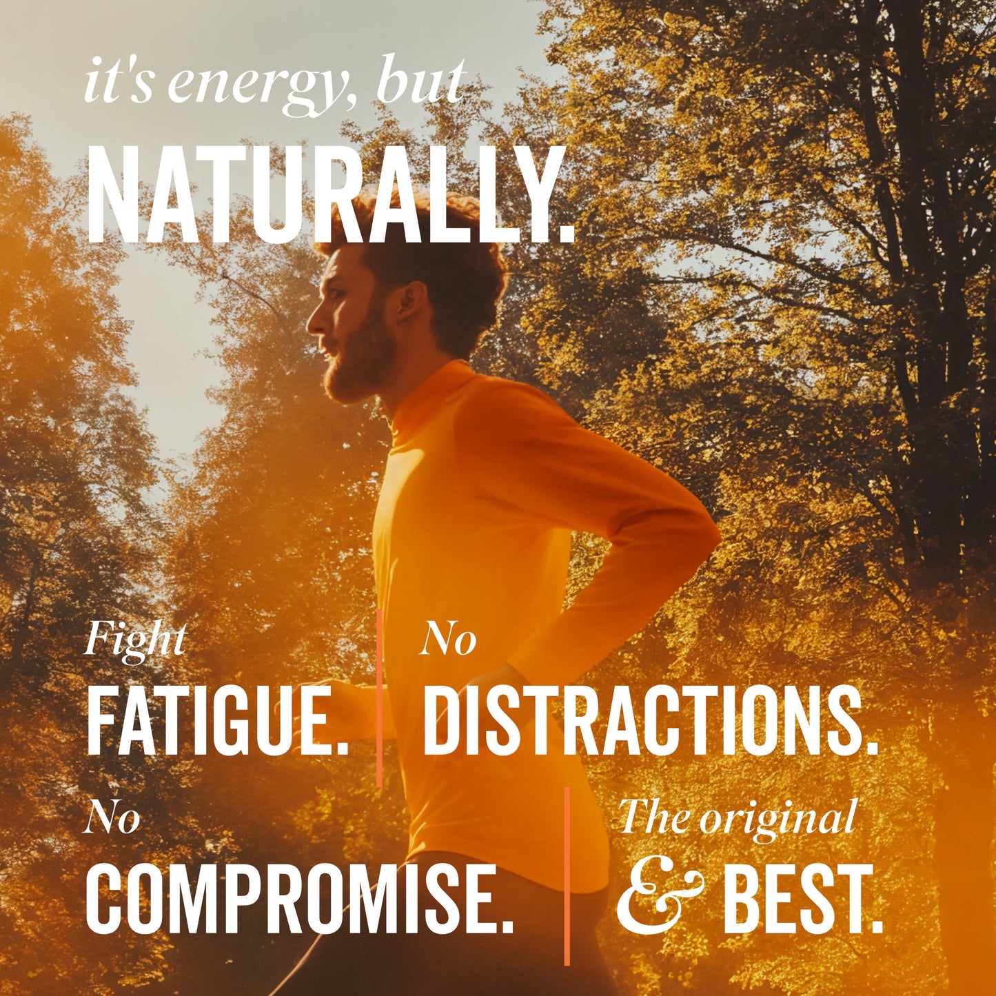 Man running after taking POWER Capsules 