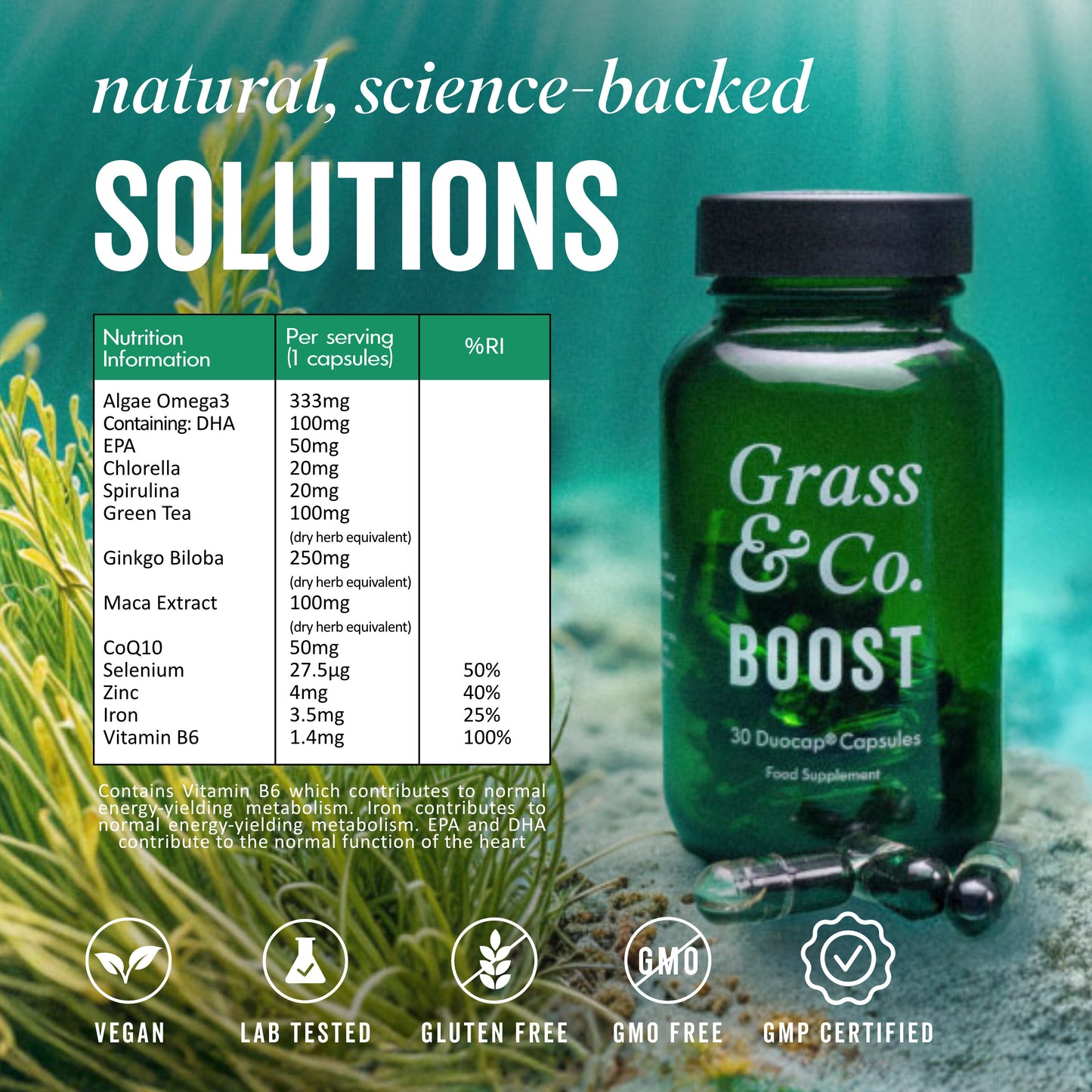 BOOST | Algae Omega-3 Duocap® Capsules for Male Health