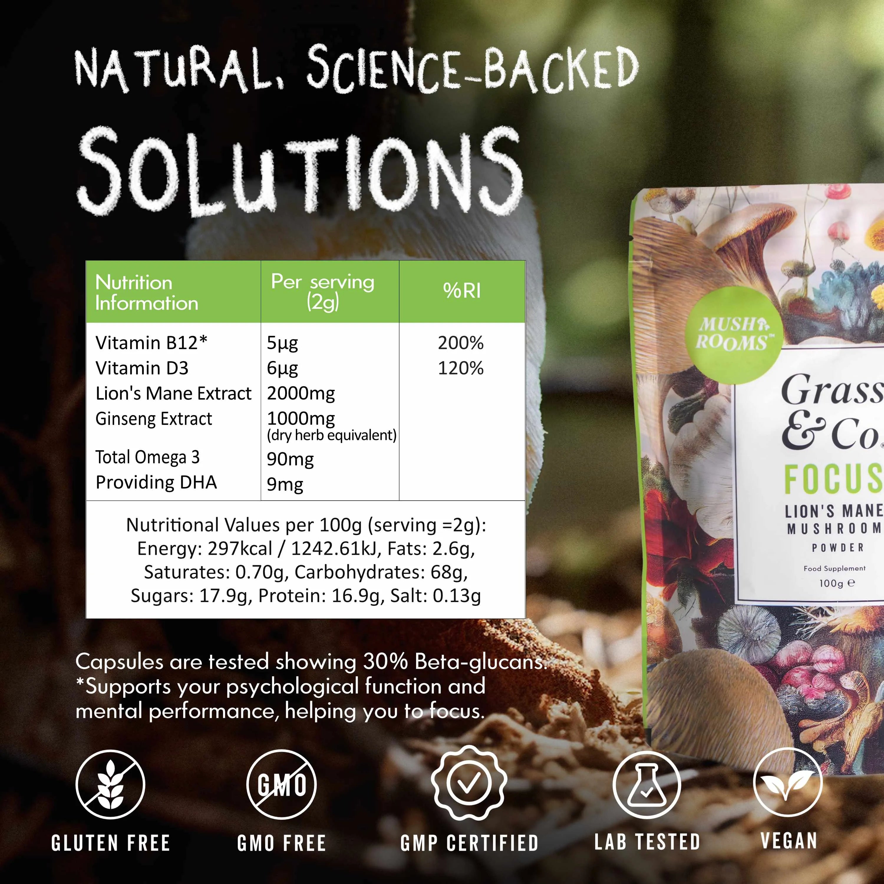 FOCUS | Lion's Mane Mushroom Powder