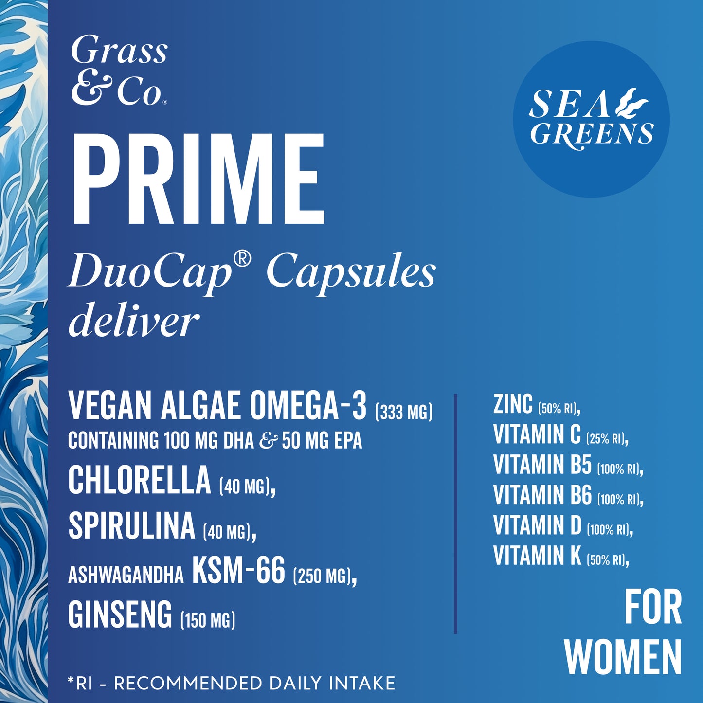 PRIME | Algae Omega-3 Duocap® Capsules for Female Health